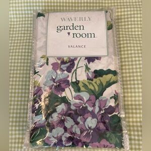Waverly Garden Room Floral Valance in Purple, Green, White